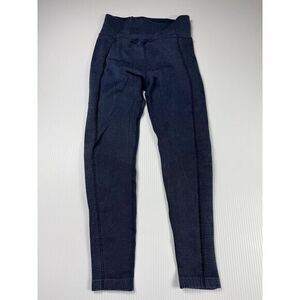 Aerie offline High Waist Athletic Leggings Ribbed Side Panel Pants‎ Navy Blue S